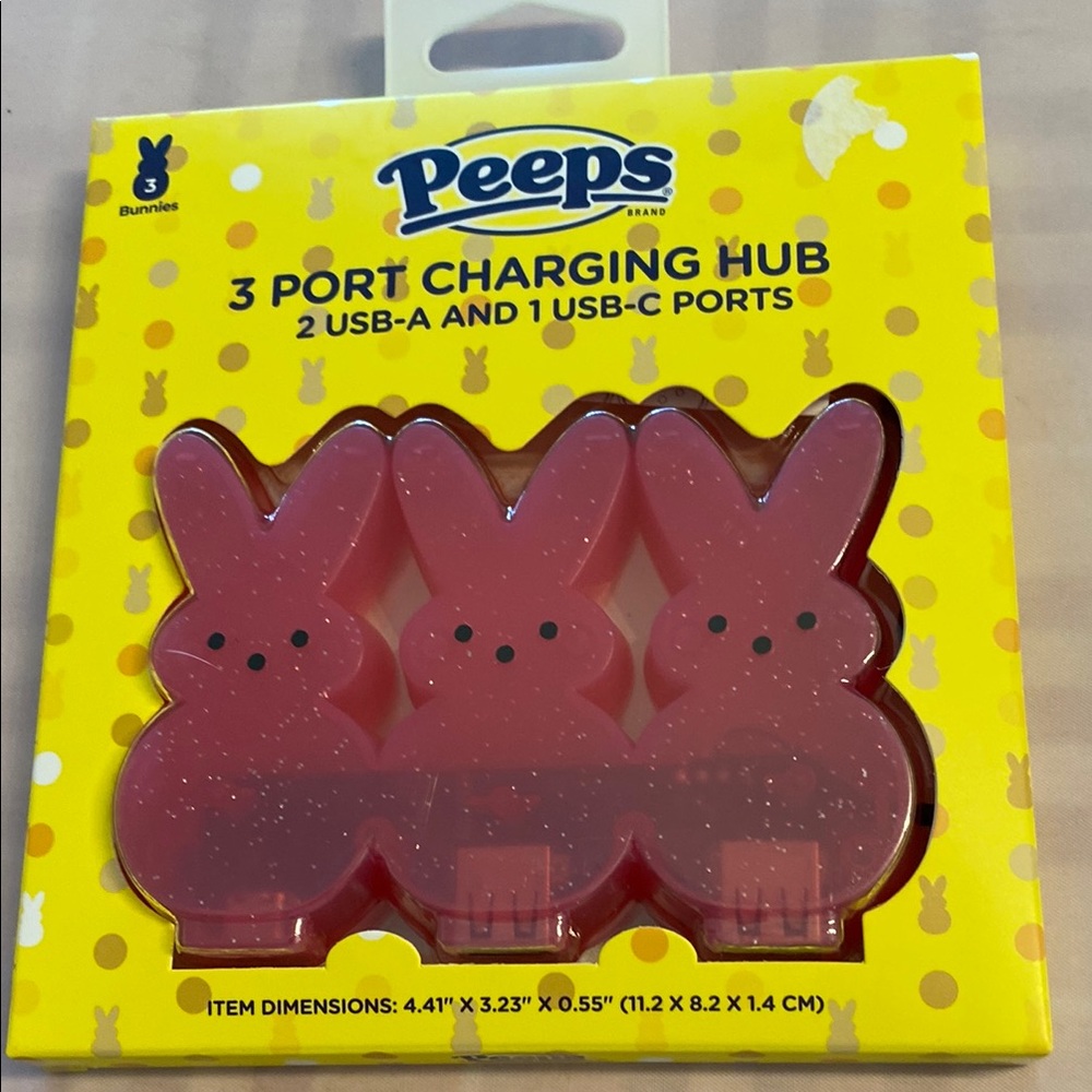 Peeps Pink Bunny Charging Hub